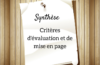 Synthèse_Critères d'évaluation et de mise en page